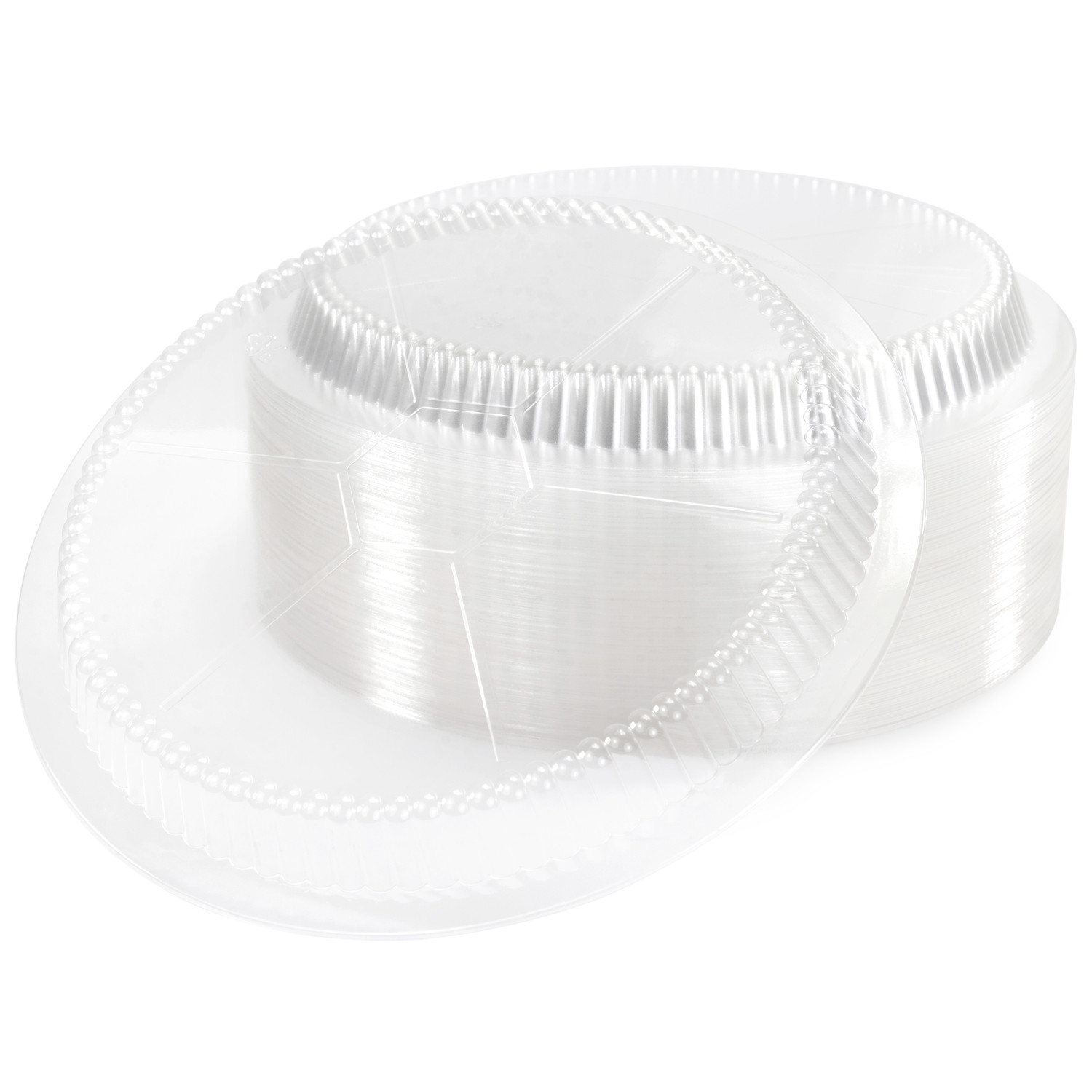 9" Clear Round Dome Plastic Lids (Pack of 25/50/100) - for Takeout, Serving, Freezing 3